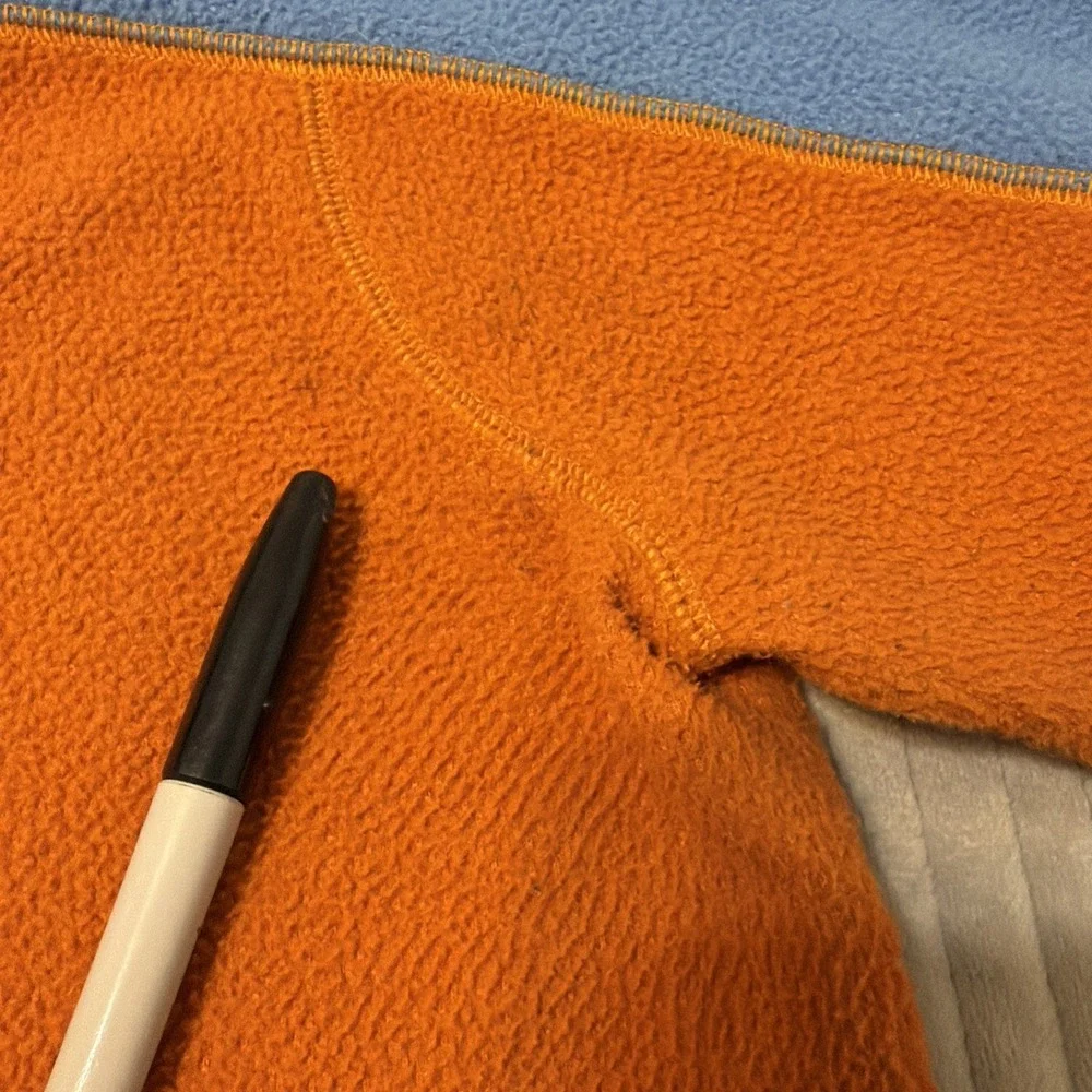 Cotopaxi Abrazo Pullover Mens Medium Orange Blue 1/2 Zip Fleece Colorblock